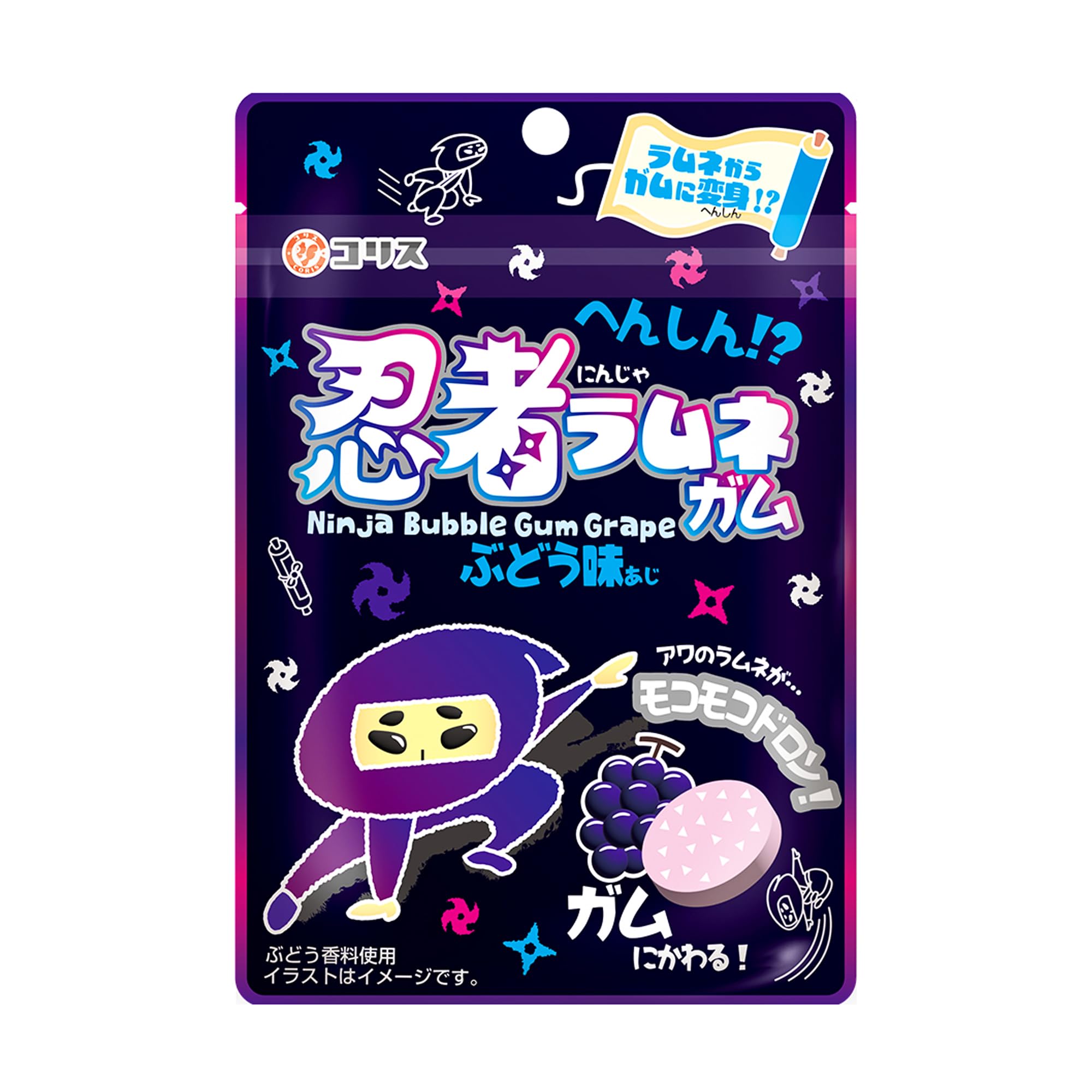

Жевательная резинка Coris Ninja Ramune 25 г x 10 шт. Henshin! 
