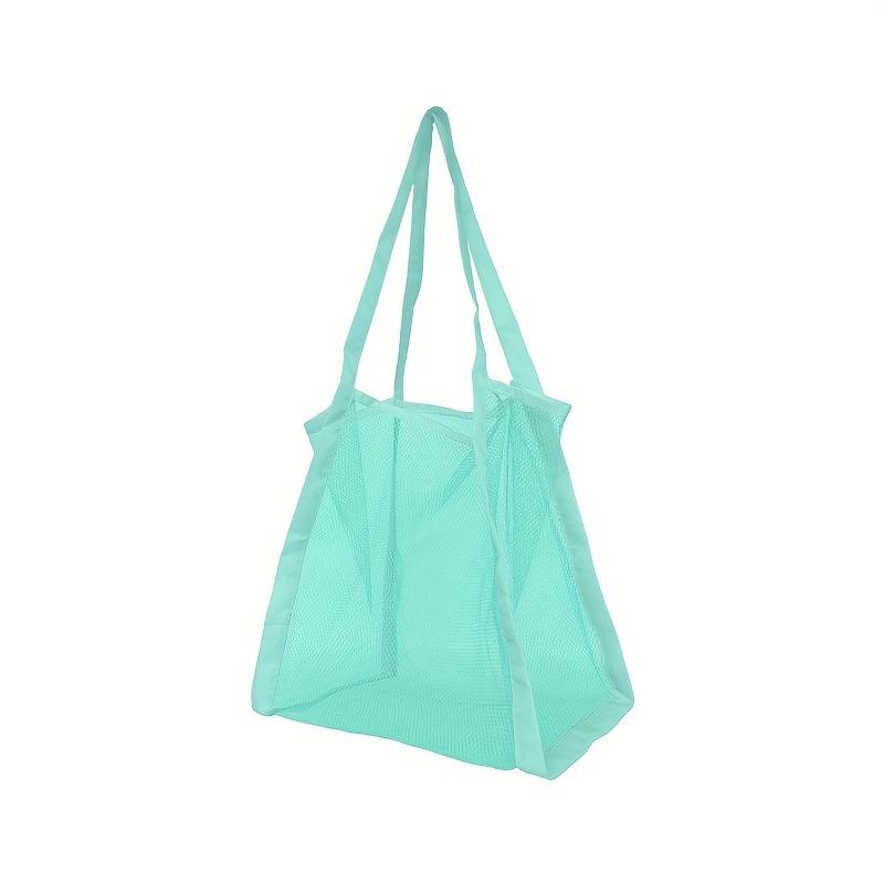 Multicolor Swimming Large Mesh Beach Bag, Sand-Away Portable Tote, Breathable Foldable Storage For Toys Outdoor Mesh Handbag