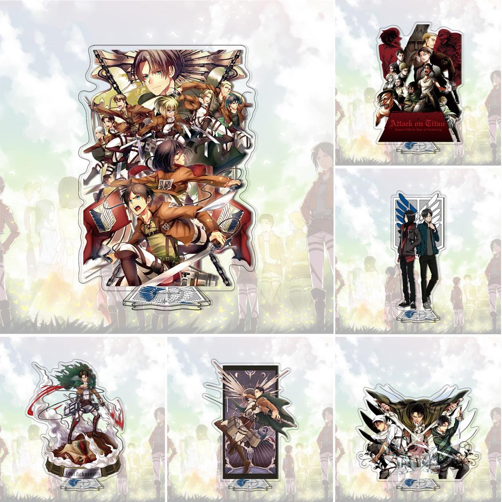 Atak na tytana akrylowy stojak zabawki modele Cosplay Anime figurka dekoracja stojaka figurka kolekcjonerska