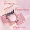 Pudaier Makeup Highlighter Powder Compact Shimmer Highlighting Powder Blush Matte Contour Powder Beauty Cosmetic Tools