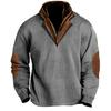 Stand Collar Men's Sweatshirt Autumn Winter Warm Loose Solid Color Outdoor Warm Breathable Tactical Men's Top