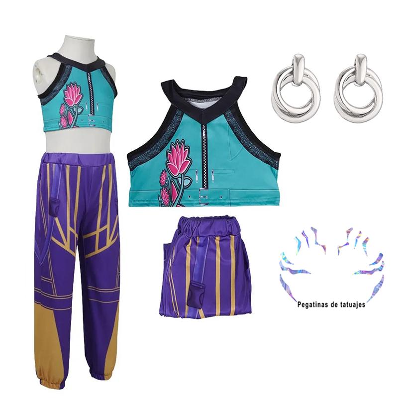 Hot Selling Korean Style set Halloween Cosplay Hot Girl Show k-pop jewelry Tattoo Stickers Costume Christmas Girl Anime Costume