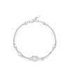 Moissanite 925 Silver Heart-shaped Bracelet for Women Niche Versatile Mobius Love Stacked Bracelet Wedding Gift