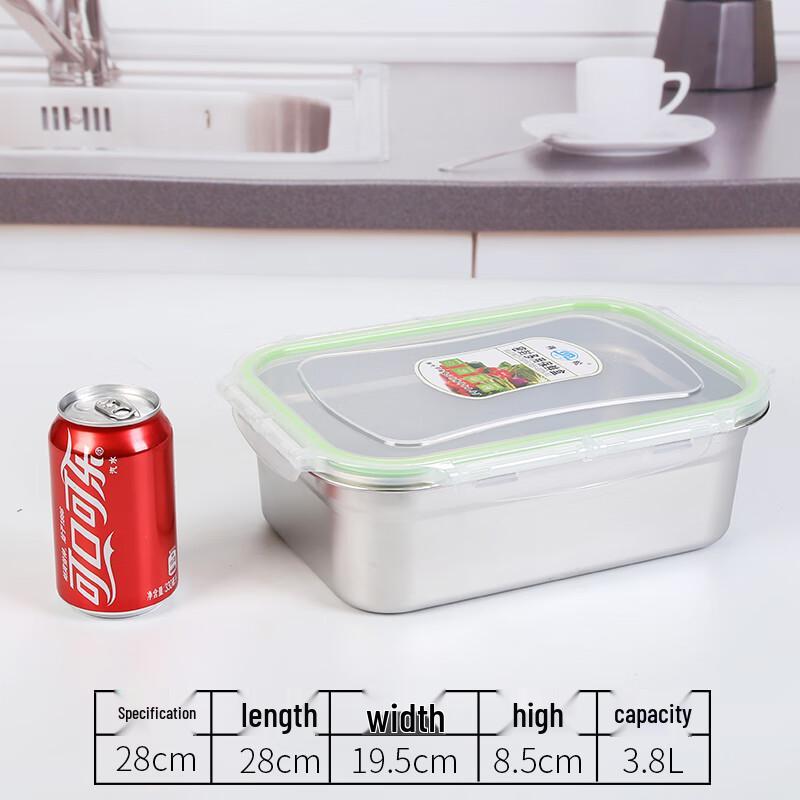 Tianyajing 304 Edelstahl Rechteckiger Lebensmittelaufbewahrungsbehälter