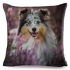 Shetland Sheepdog Cute Pet Animal Dog Printed Pillowcase Decor Cushion Cover for Sofa Home Car Polyester Pillow Case 45*45cm
