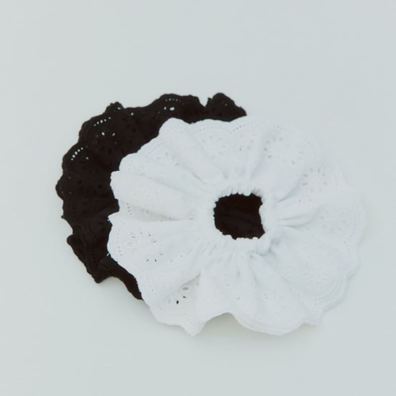 RMRN [greenleaf] Lace Punching Scrunchie_2 Colors