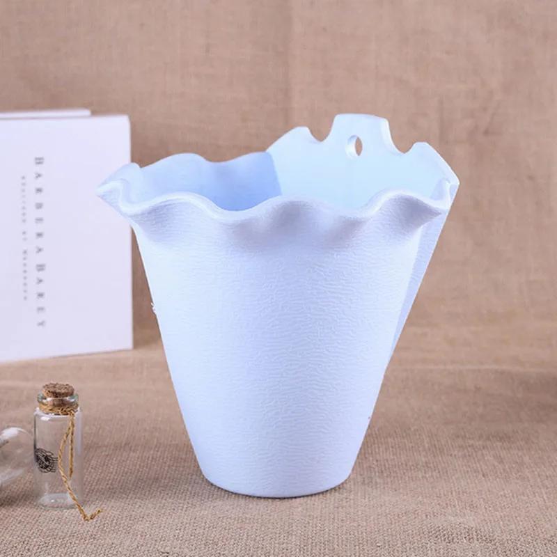 New Wall Hanging Planter Plastic Convenience Wall Mount Flowerpot Plants Container Basket Pot For Indoor Outdoor Garden Supplies