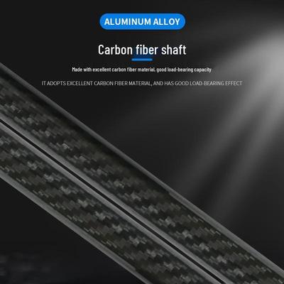 Leichte teleskopische Carbonfaser-Gehhilfe mit Ledergriff & rutschfestem Griff