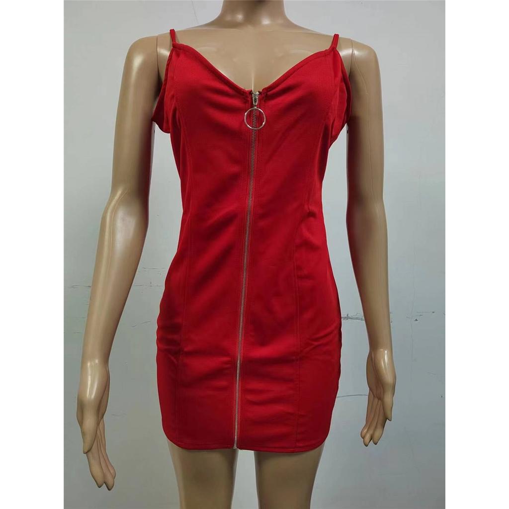 Womens Sexy Suspenders Open Back Print Temperament Slim Short Skirt Dress Clothes Sale
