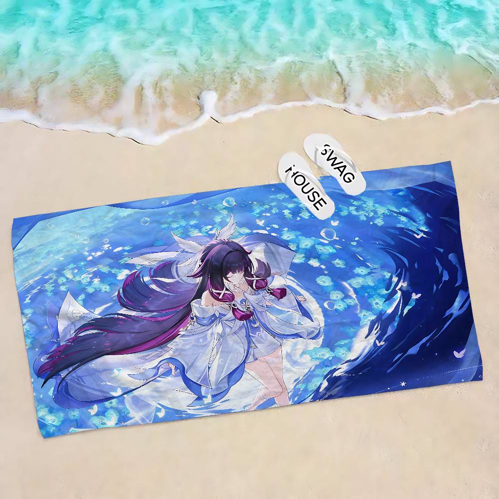 Genshin Impact Columbina Big Microfiber Beach Towels Quick Dry Towel Sand Beach Towels Pool Towel for Travel Swim Pool Yoga
