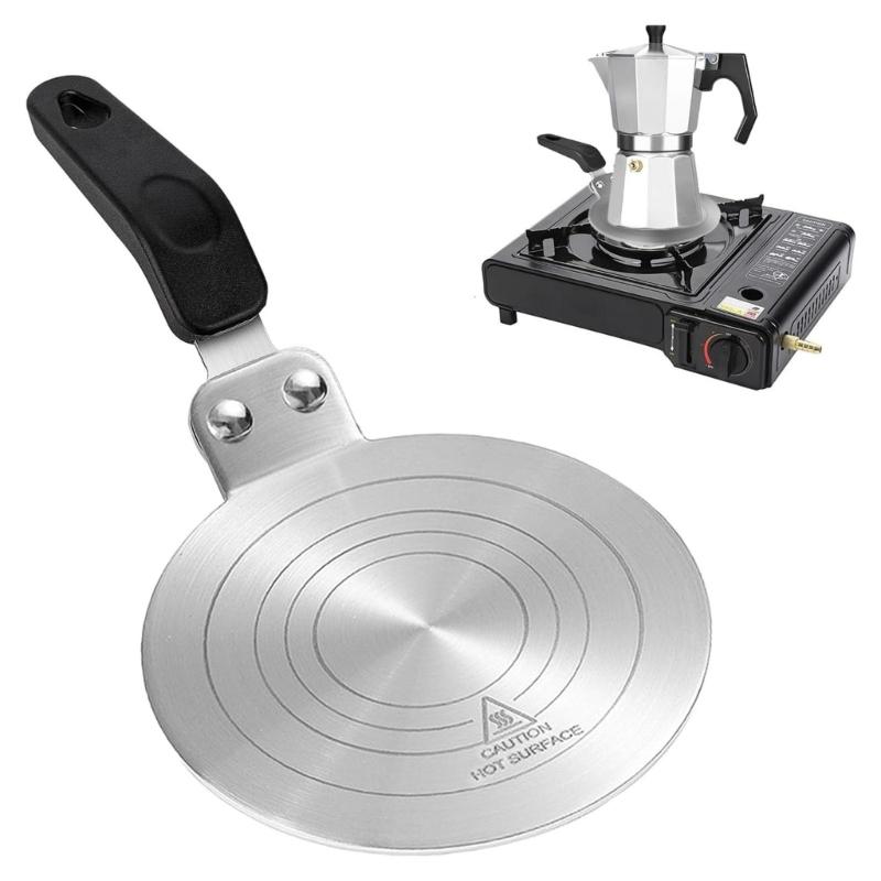 Induction Hob Converter Plate Stainless Steel Adapter Induction Adapter Plate Suitable for Mocha Pots and Coffee Makers