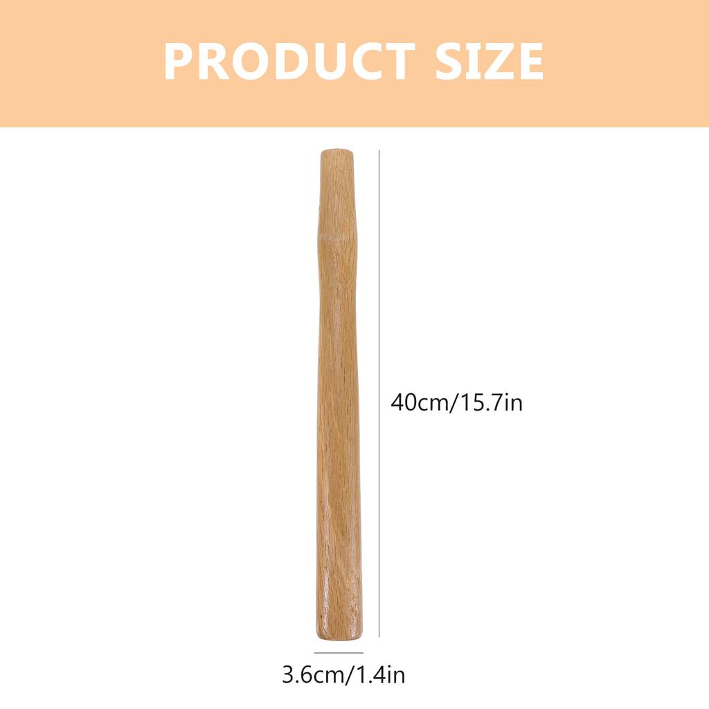 2Pcs 37Cm Hammer Handle Wooden Replacement with Natural Grain Texture Anti-Skid Grip for Claw Ball Peen Hammer Garden Repair