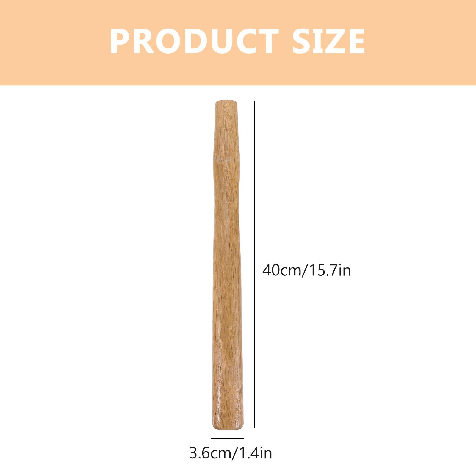 2Pcs Wooden Hammer Handle 40cm Replacement