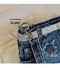 Cross-border Tassel Patchwork Denim Crossbody Bag - Trendy Single Shoulder Skirt Bag for Work or School.