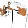 Metall-Schlagzeuger-Windmühlen-Gartenstatue, handgefertigte Metallgitarre, Windspinner, dekorative Power-Rock-Kunst für Rasen, Veranda und Garten