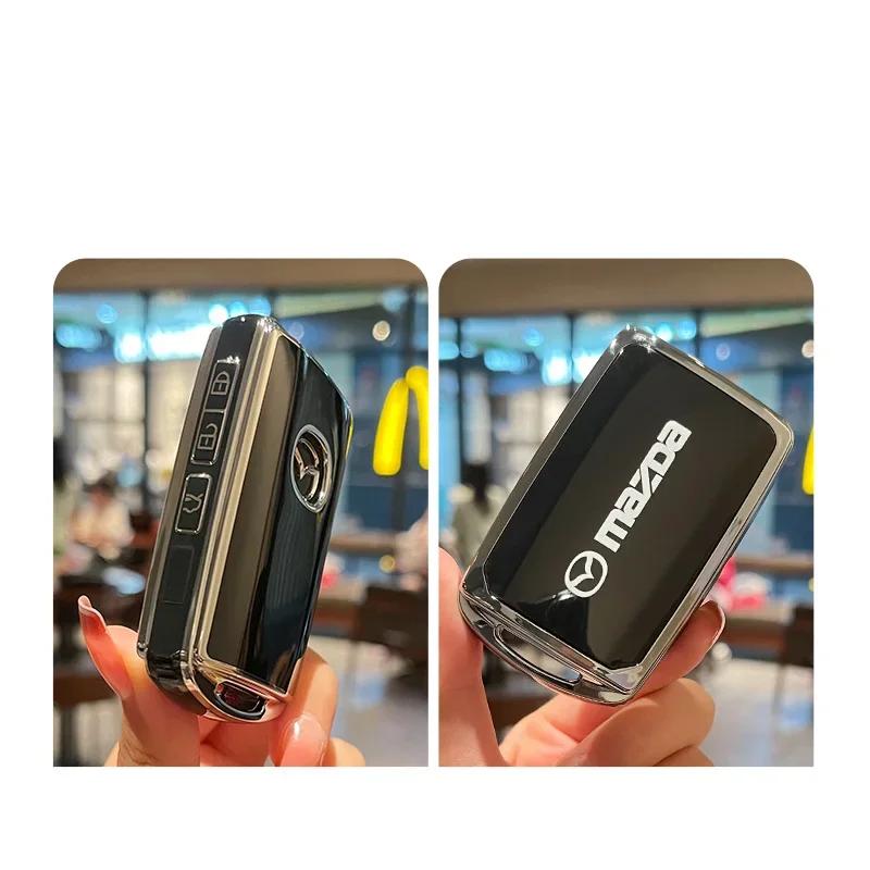 For Mazda 3 Alexa CX30 CX-4 CX5 CX-5 CX8 CX-8 CX-30 CX9 CX-9 Keychain CZSTW Accessories TPU Car Smart Remote Key Case Cover Shell