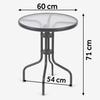 Sofotel So-981 Round Garden Table And 2 Garden Chairs Set