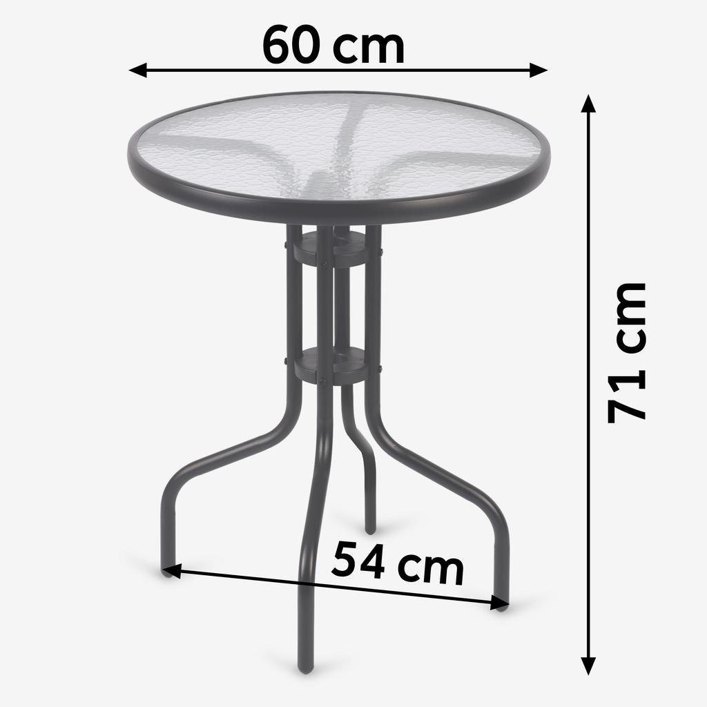 Sofotel So-981 Round Garden Table And 2 Garden Chairs Set