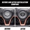 CGRQTB1 Car Steering Wheel Emblem Decals Badge For Nissan Qashqai Juke Pulsar Sentra Altima Patrol Micra Rogue Almera Versa Pathfinder