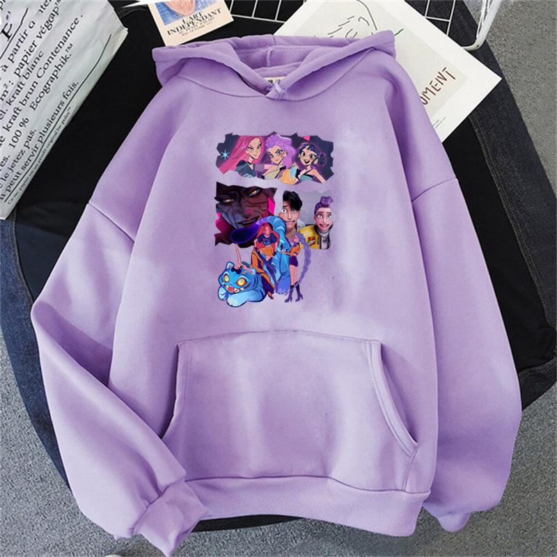 KPop Demon Hunters Printed Hoodie Autumn Winter Fashionable Men's Women's Warm Versatile Hoodie