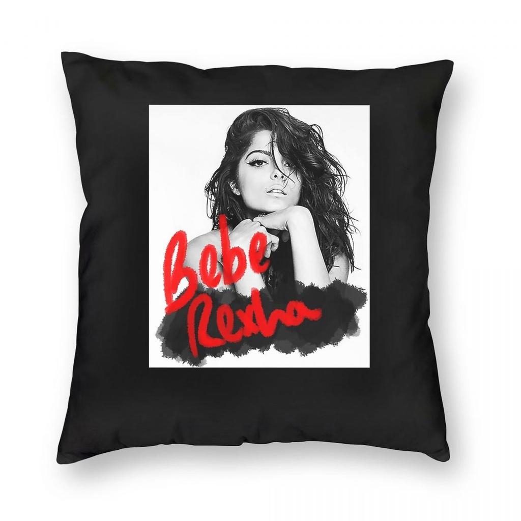 Bebe Rexha Singer Square Pillowcase Polyester Linen Velvet Printed Zip Decor Pillow Case Home Cushion Cover