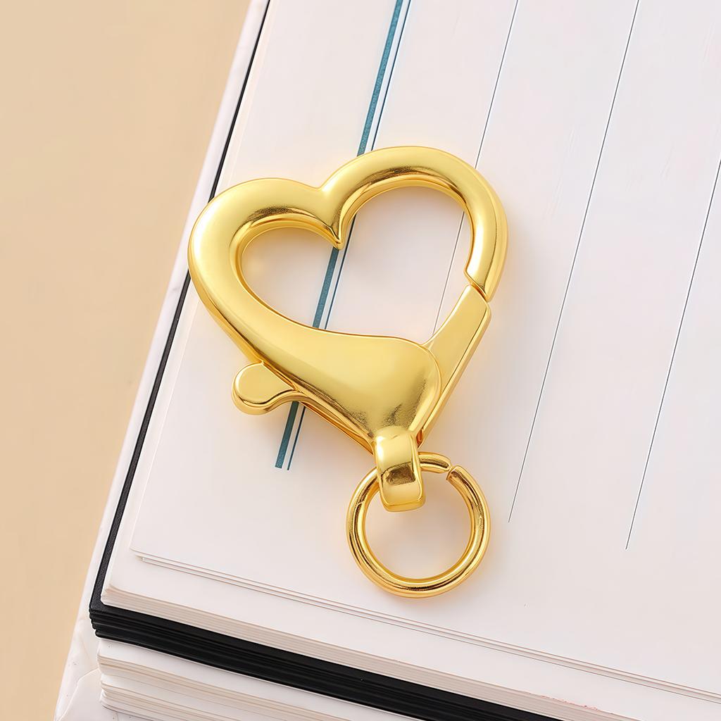 3-5Pcs Metal Love Heart Lobster Clasp Spring Snap Connection Buckle for Keychain Pendant Necklace DIY Jewelry Making Accessories