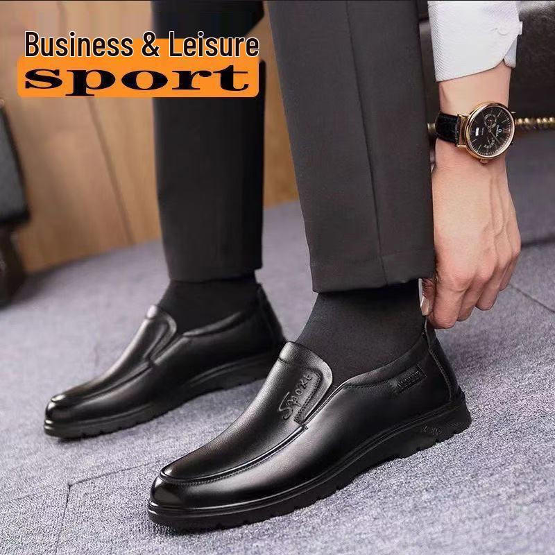 Herbst 2025 Herren Rutschfeste Weiches Leder Lässige Slipper