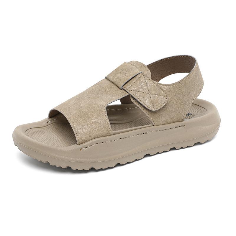 

2025 новые летние мужские сандалии модный тренд универсальная мужская пляжная обувь внешние сандалии 651202-J 38 белый