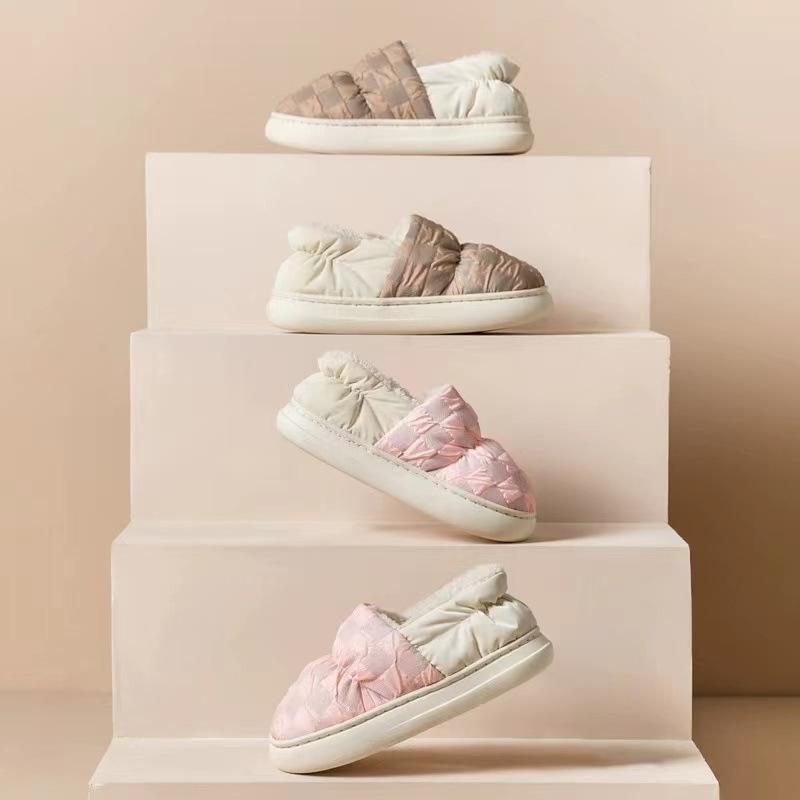 Cotton Shoes Autumn and Winter Bag Heel Velvet Thickened Indoor Home Thick Bottom Non-slip Postpartum Cotton Slippers Couple