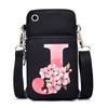 2024 Mobile Phone Bag Women's Messenger Bag New Alphabet Letter Printing Black Shoulder Bag Change Bag