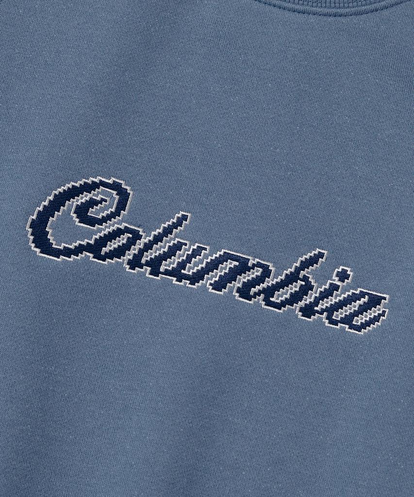 COLUMBIA UNIVERSITY 8Bit Crop Fleece Women Crew Neck _Dust Blue