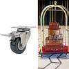 1.5in Polypropylene Brake Universal Wheel 304 Stainless Steel Bracket Silent Trolleys Caster Loading 30kg/66.1lb