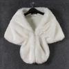 Winter Women's Shaggy Faux Fur Warm Elegant Grey Shawl Wrap