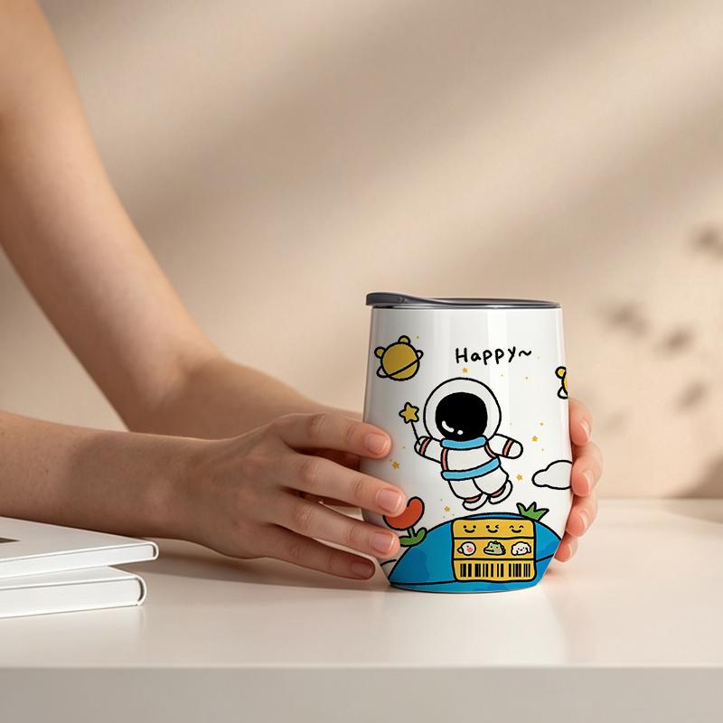 Eggshell Cup 355ml Magic Wand Astronaut Element Mini Stainless Cool Cup Printed Water Cup 12oz Eggshell Insulated Cup Wine Travel Cup Eggshell Cup 355ml
