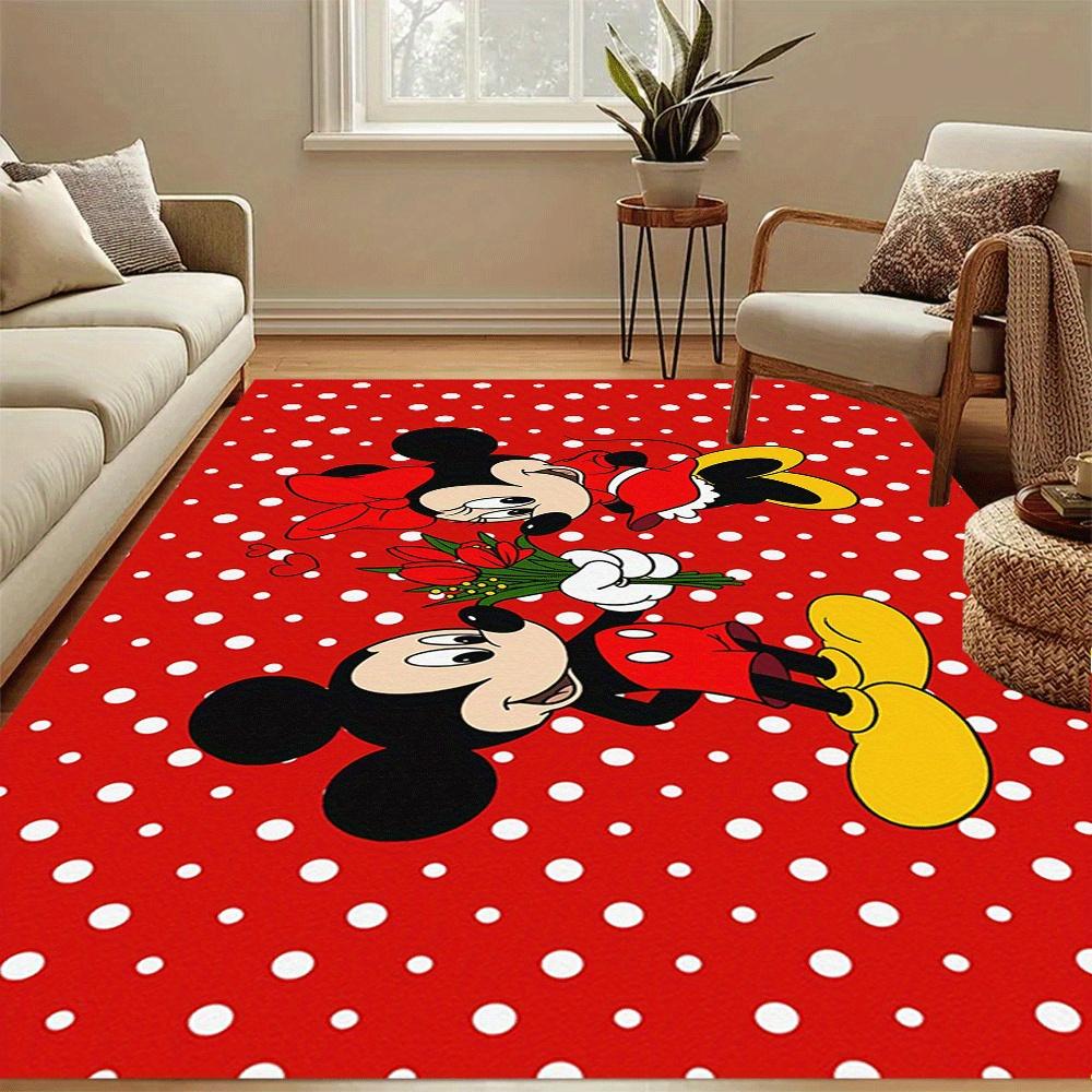 1 szt. Dywanik z Myszką Miki, Dywanik do Pokoju Dziecięcego i Sypialni, Trwały, Odporny na Plamy i Łatwy do Czyszczenia, Salon