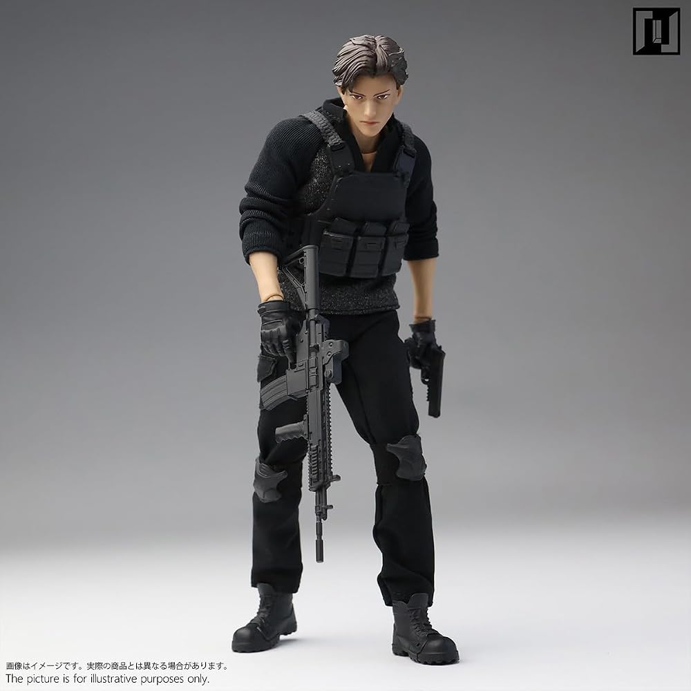 HiPlay Mirrfig 1/12 Male Articulated Figure Slim Muscular Body Type MF002 Yellow Skin DX Version