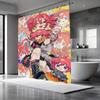 Popular Virtual Singer Kasane Teto Anime Shower Curtain Summer Beach Bathroom Decorative Shower Curtain, Waterproof