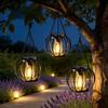 Halloween Solar Pumpkin Hanging Lights,IP65 Waterproof Auto-Charging LED Pendant Lamp,Garden Lawn Path Yard Halloween Outdoor Decor