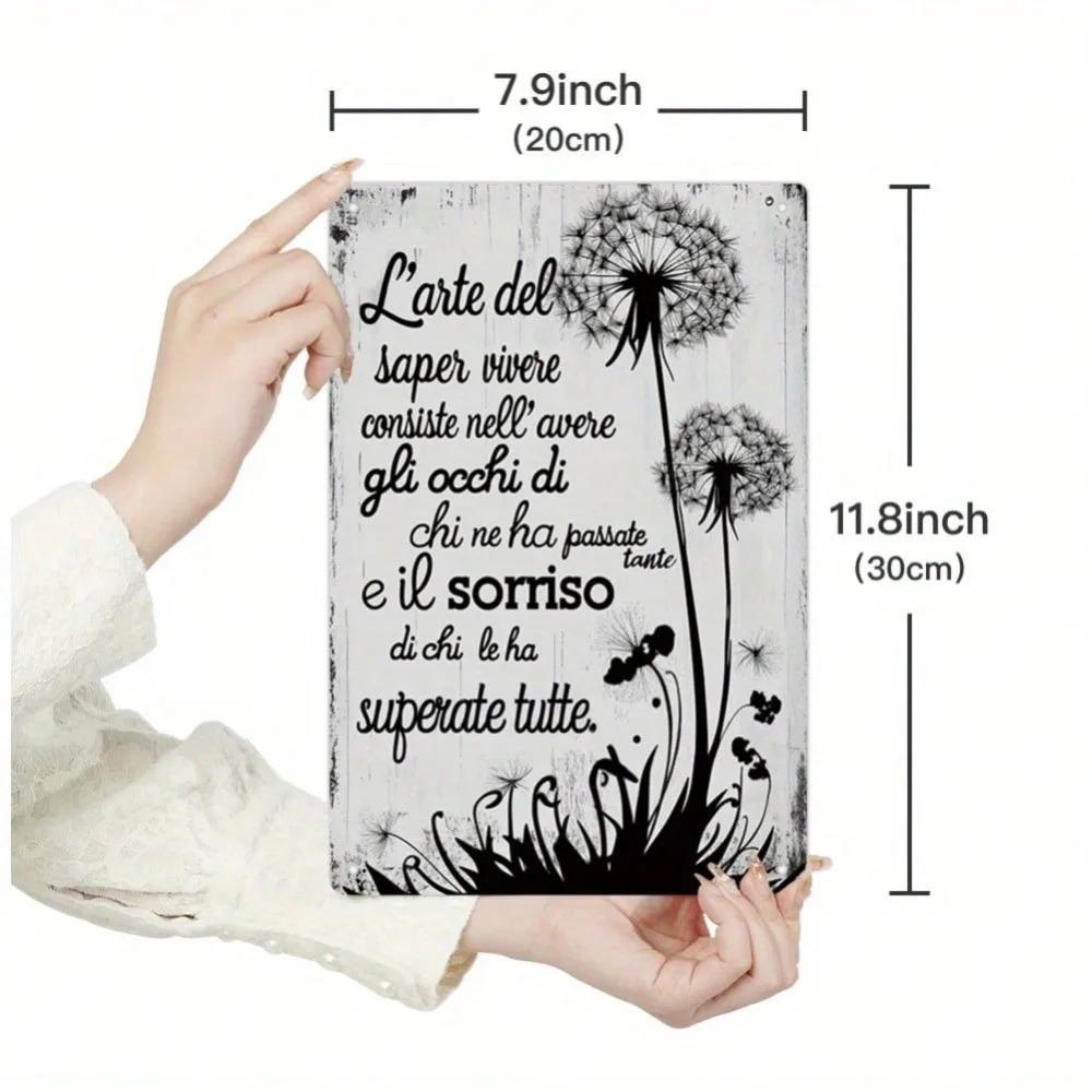 Panneau en étain vintage Putuo Art mural Décoration métallique italienne pour maison café bar bureau