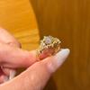 Vintage Gold Plated Open Ring with Leaf Vine Design and Zircon Stone for Women Elegant Minimalist Jewelry