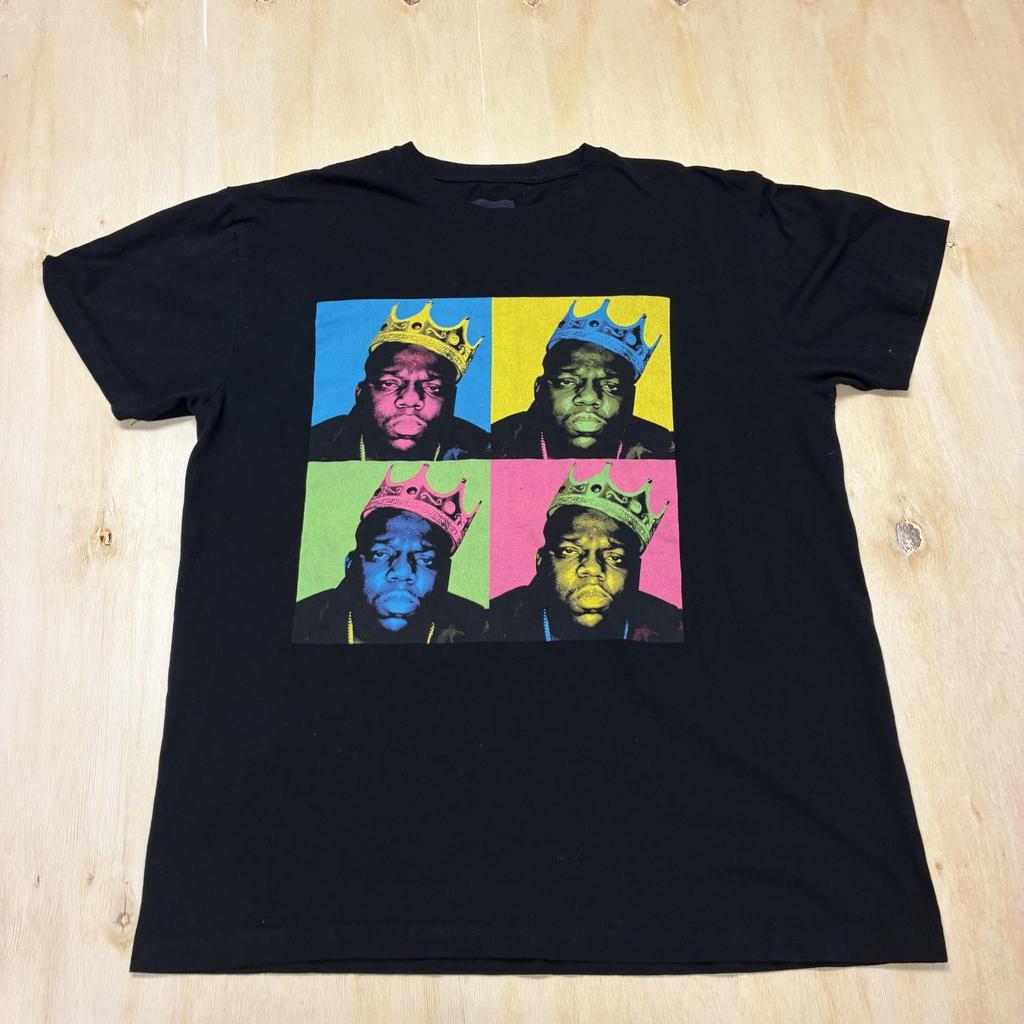 The Notorious B.I.G. Shirt Mens Large Black Pop Art Crown Graphic Tee T-Shirt Unisex T-Shirt