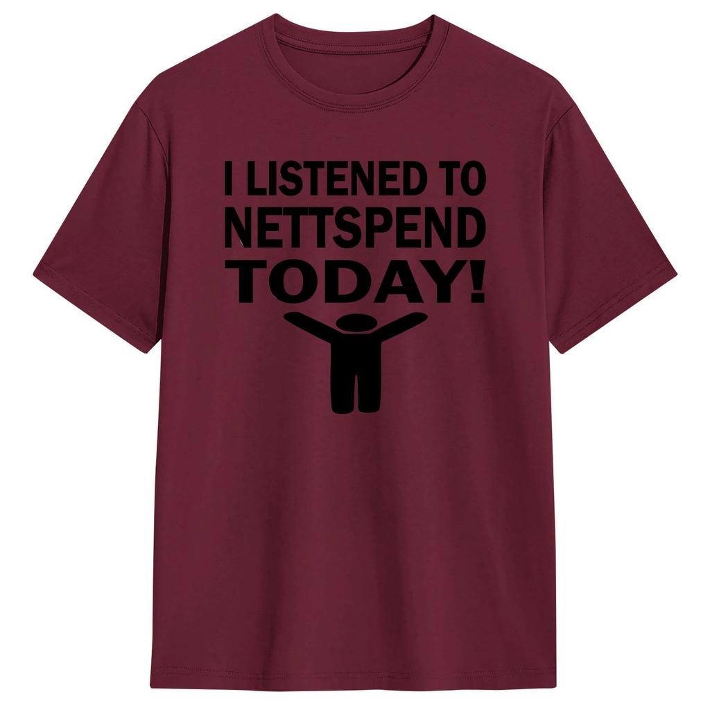 I Listened To Nettspend Today Men T Shirts Vintage Tees Short Sleeve O Neck TShirt 100 Cotton Plus Size Clothing