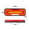 2Pcs 12V 24V LED Combination Rear Tail Light Turn Signal Brake Reverse Flowing Lamp Waterproof Trailer Truck Tractor Caravan