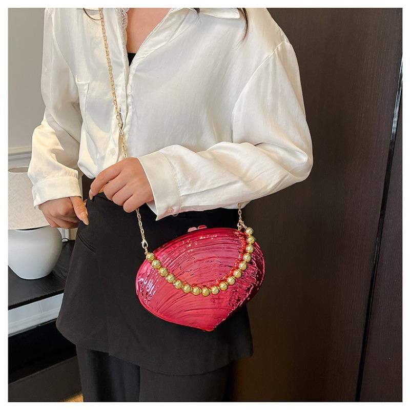 Single-shoulder Crossbody Bag, Shell Acrylic Bag, Fashionable Wedding Banquet Handbag