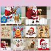 Waterproof Christmas Shower Curtain With Hooks Festive Bathroom Decor Santa Claus