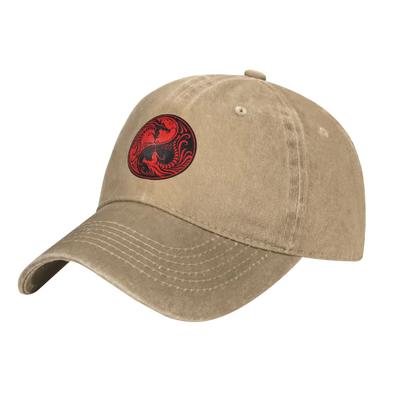 Yin Yang Drachen Rot Schwarz Baseballkappe Natur Damen Herren Papamütze Golf Cowboyhut Truckerhut Angelhut