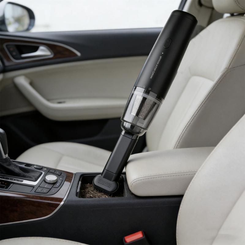 Portable Mini Handheld Vacuum Cleaner Cordless Design High Power Suction Two Modes for Vehicle Efficient Dust Removal