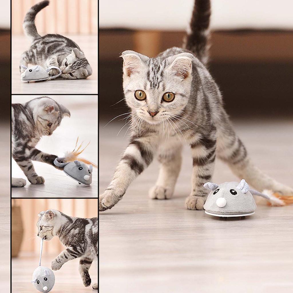 Electronic Mouse for Cat Toy Random Motion Mice USB Charging Funny Chasing Electric Animal Kitten Interactive Toys