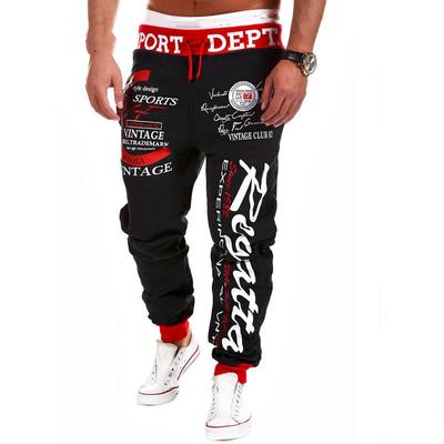 Herren Buchstaben Bedruckte Jogginghose Lässige Lockere Hose