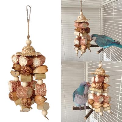 Parrots Chew Toy Interactively Bird Playing Toy Bird Foraging Hanging Toy Small Parrot Entertainment